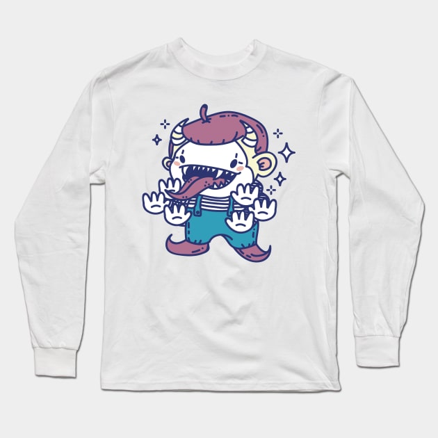 Mime mimic monster ridicule by imitation Long Sleeve T-Shirt by SPIRIMAL